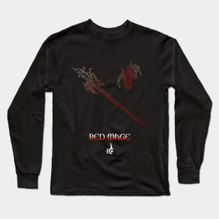 Red mage Fantasy Job Weapon Long Sleeve T-Shirt